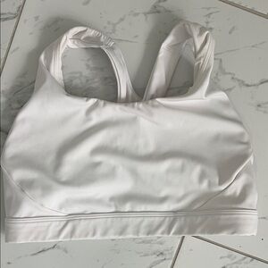 Athleta Classic White Sports Bra